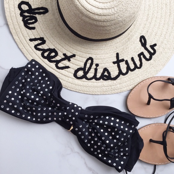 kate spade Other - Kate Spade bandeau crystal bow bikini top